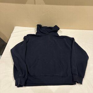 Hollister Navy Blue Fleece Oversized Hoodie Women's Small